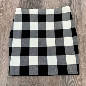 RACHEL Rachel Roy Checkered Mini Skirt - Women small - Black and White